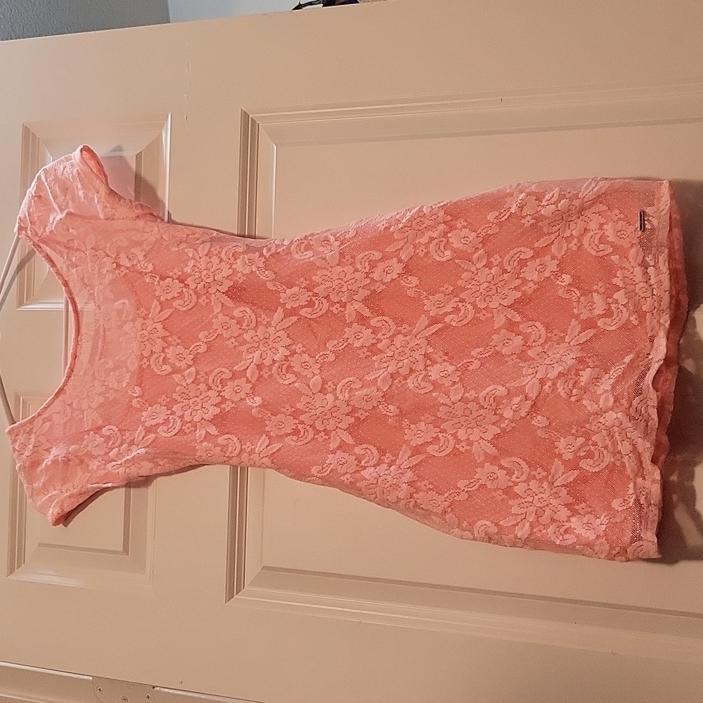 Pink Hollister Lace Mini dress.